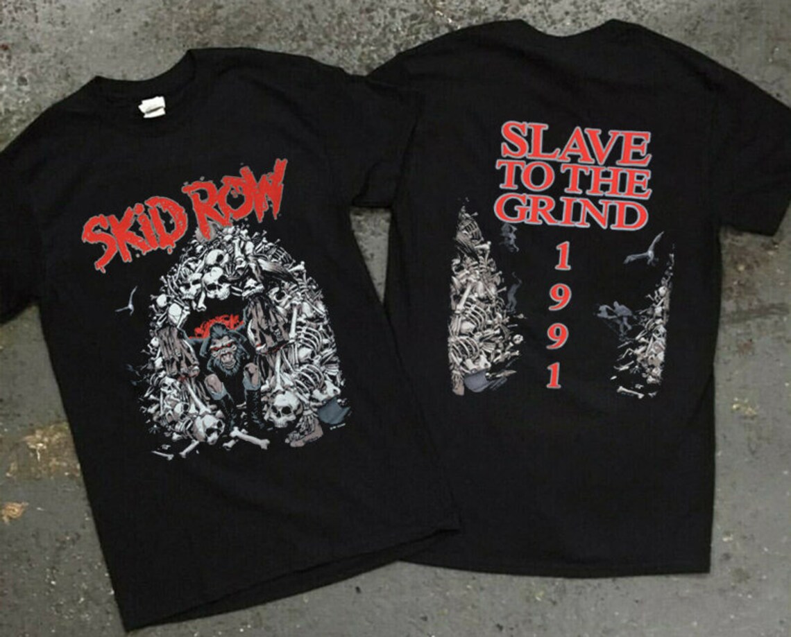 skid row slave to the grind t shirt
