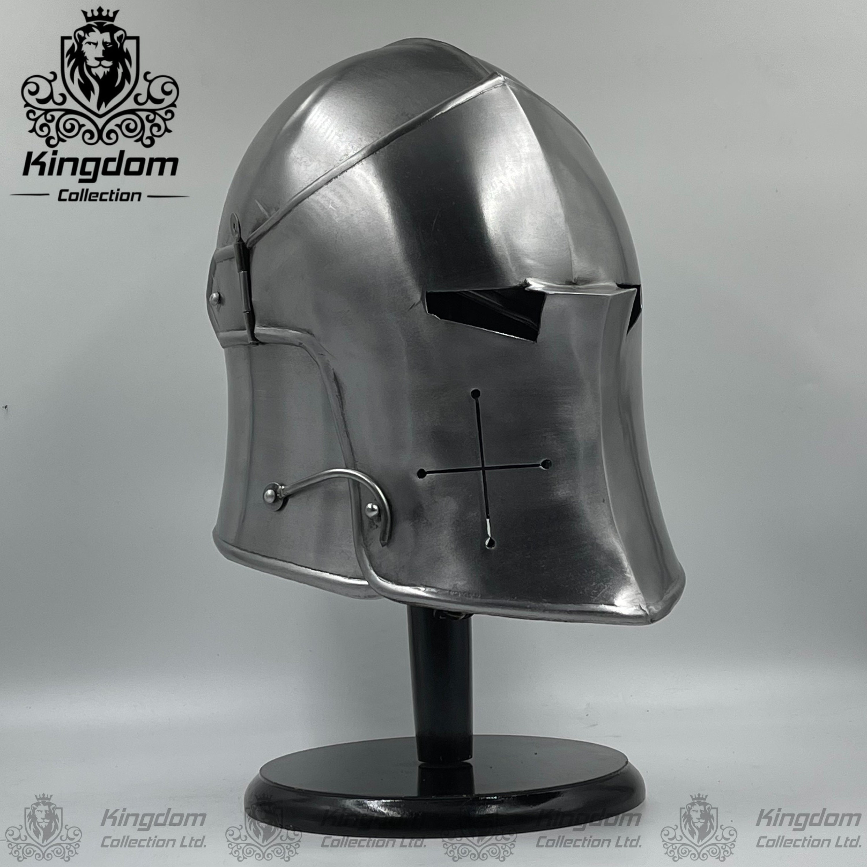 Medieval Barbuta Knight Helmet Fully Functional Inner Leather Helmet Role Play 