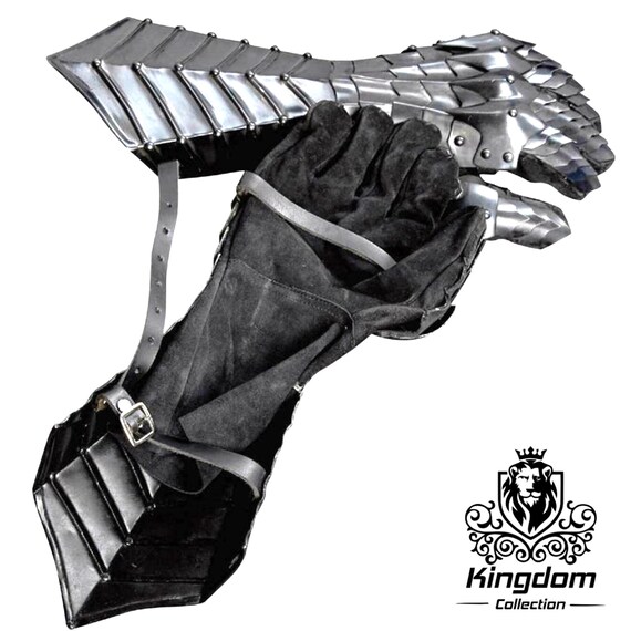 Black Antique Nazgul Gauntlets Stahl Mittelalterliche Rüstung Handschuhe...