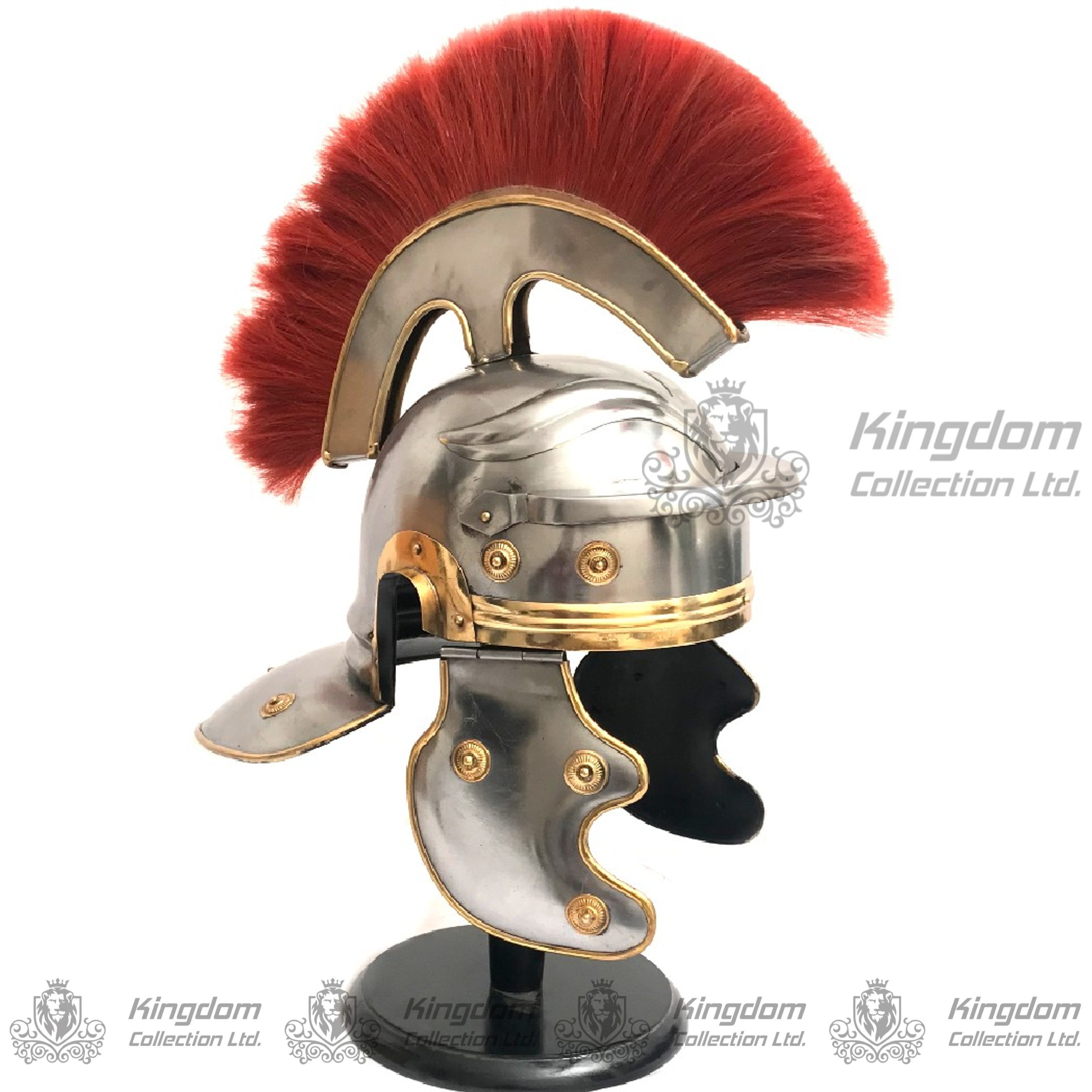 Details about   Medieval Roman Centurion Helmet Armor Red Plume Costume Helmet 