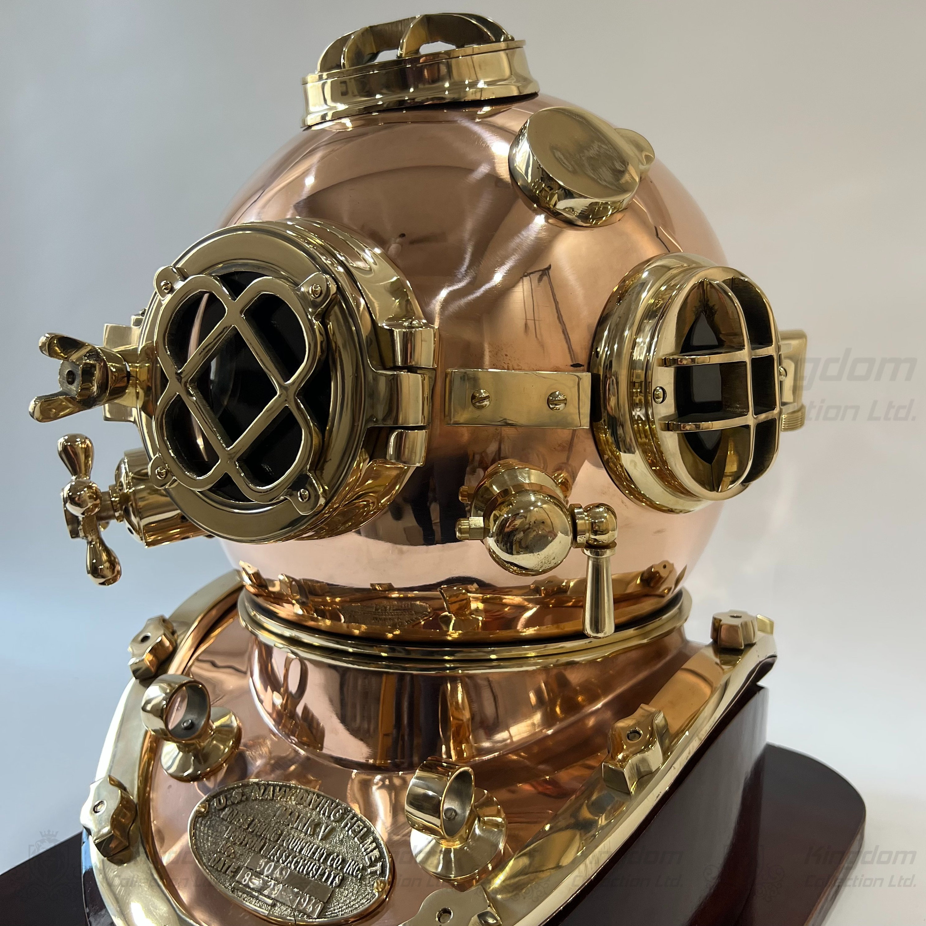 Mark V US Navy Full Size Copper and Brass Diving Helmet Etsy UK