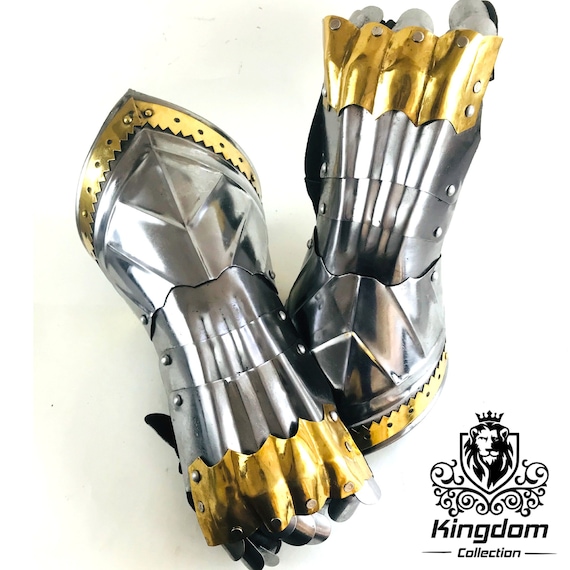 Conjunto de guantes de armadura de acero Conjunto de guantes nazgul medievales Accesorios Guantes y manoplas Guantes Guantes de traje guanteletes Par de guantes de guantelete 
