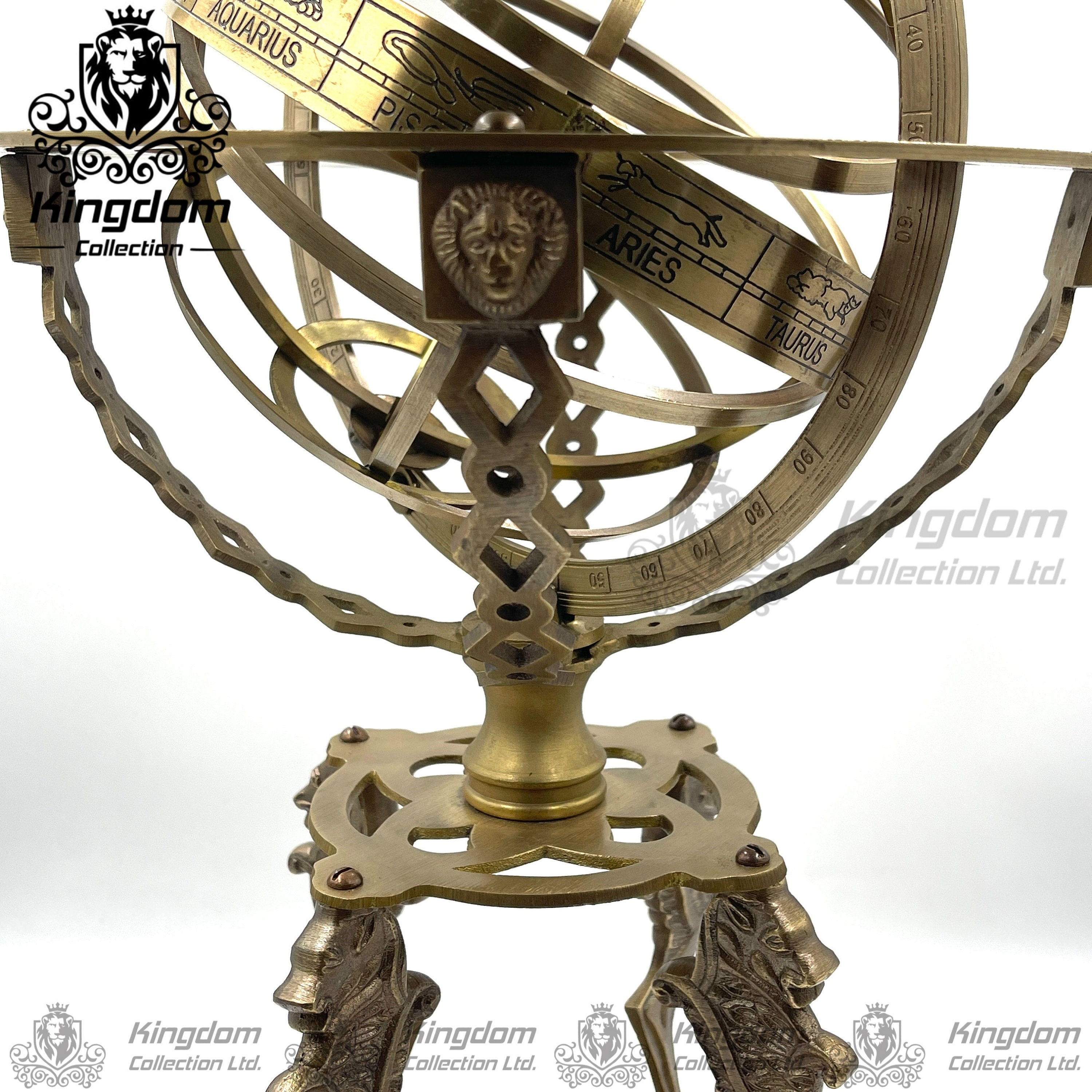 Brass Armillary Sphere Globe Clock Spherical Astrolabe Compass - Etsy