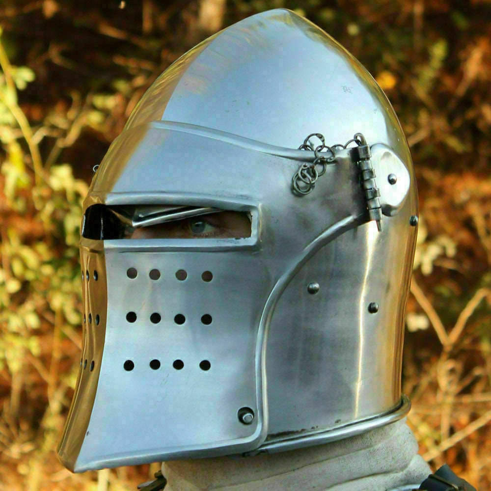 Militaria Medieval Templar Knight CRUSADER HELMET ARMOR for Sca Larp Gift for him Military