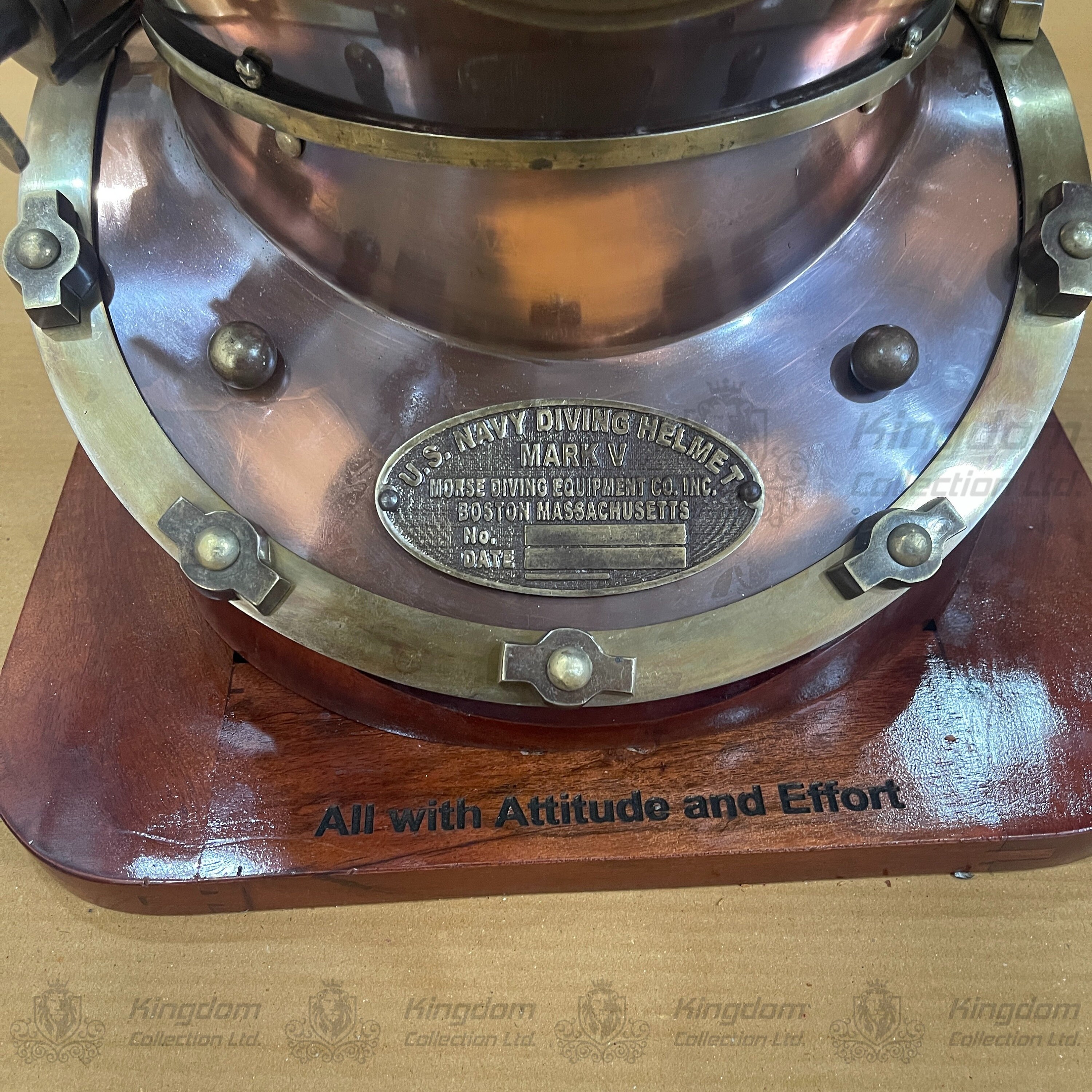 Diving Helmet Stand U.S Navy Mark V Scuba Divers Helmet Brown Etsy
