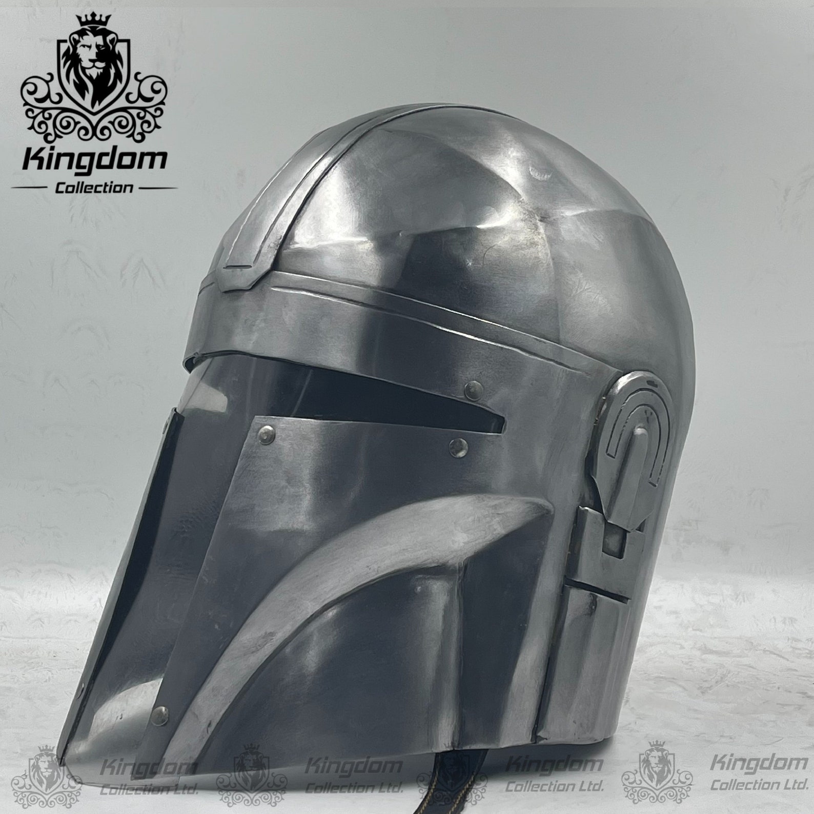 The Mandalorian Helmet Steel Halloween Helmet With Liner and Etsy