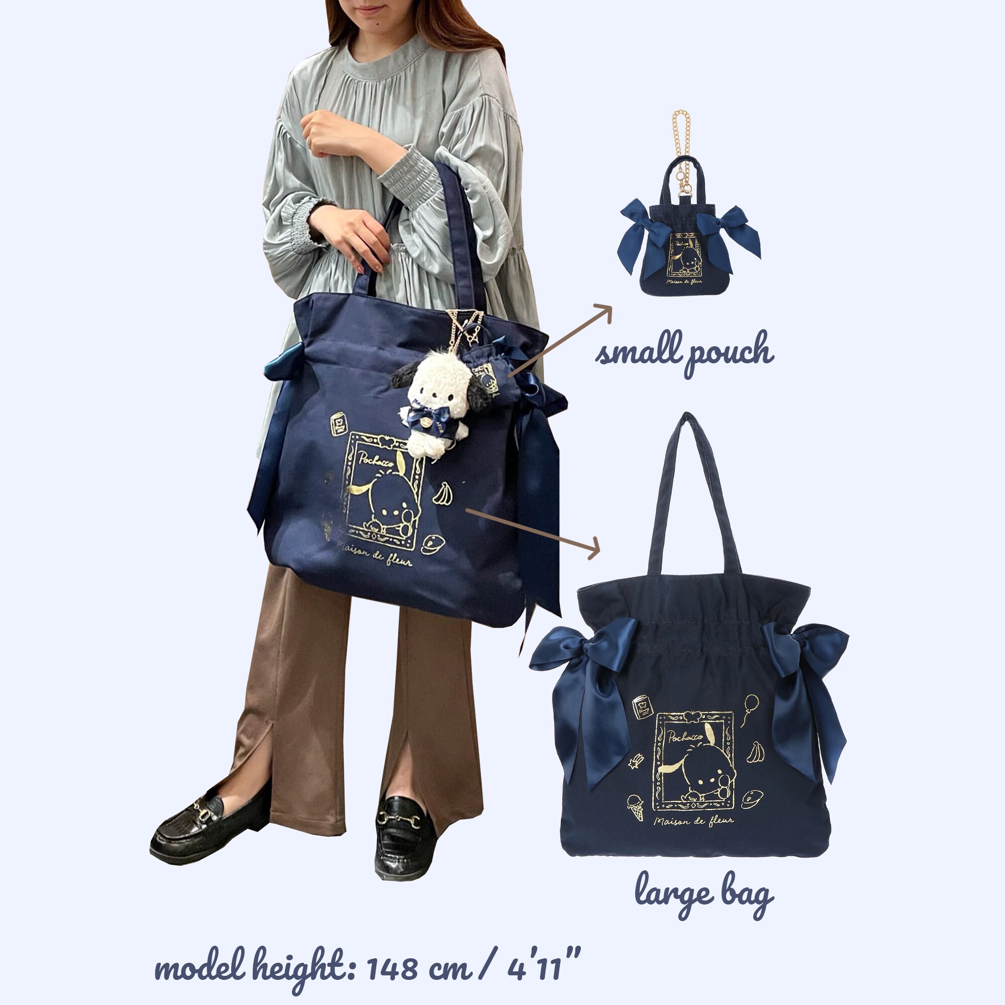 Maison De FLEUR X My Melody SANRIO Ribbon Tote Bag gingham - Etsy