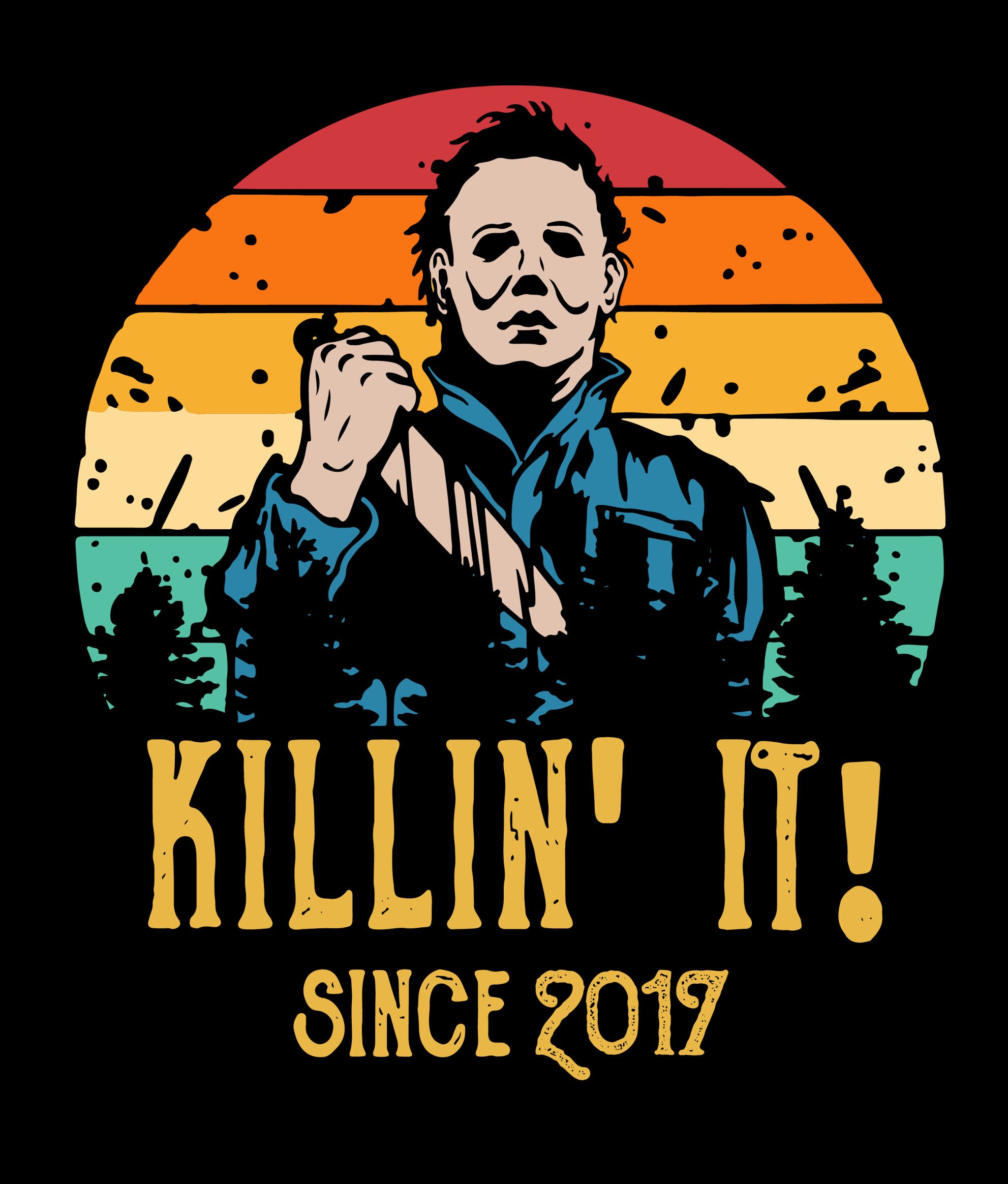 Vintage Michael Myers SVG Killin It Since 2017 SVG Vintage | Etsy