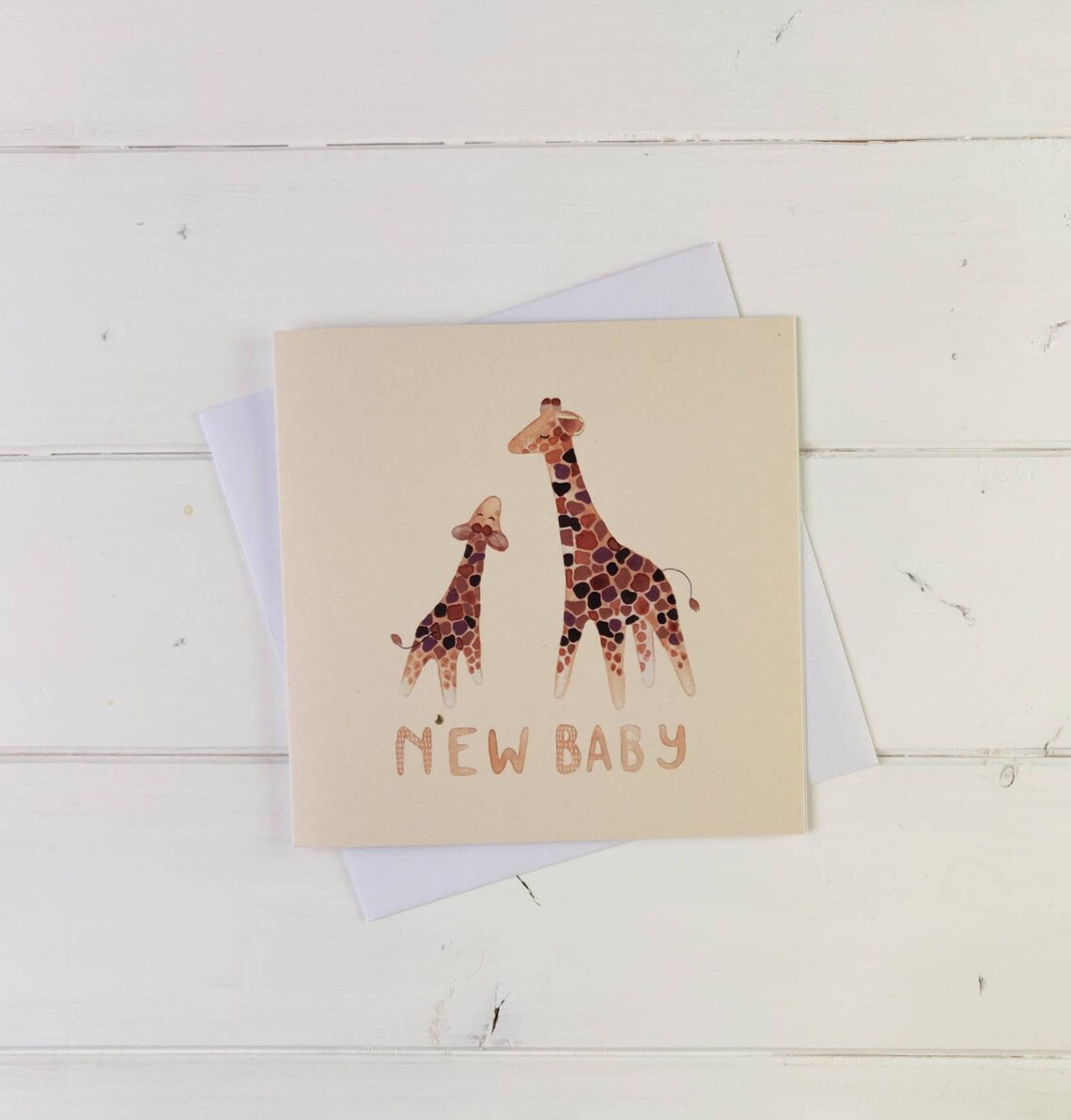 New Baby Giraffes Card | Etsy