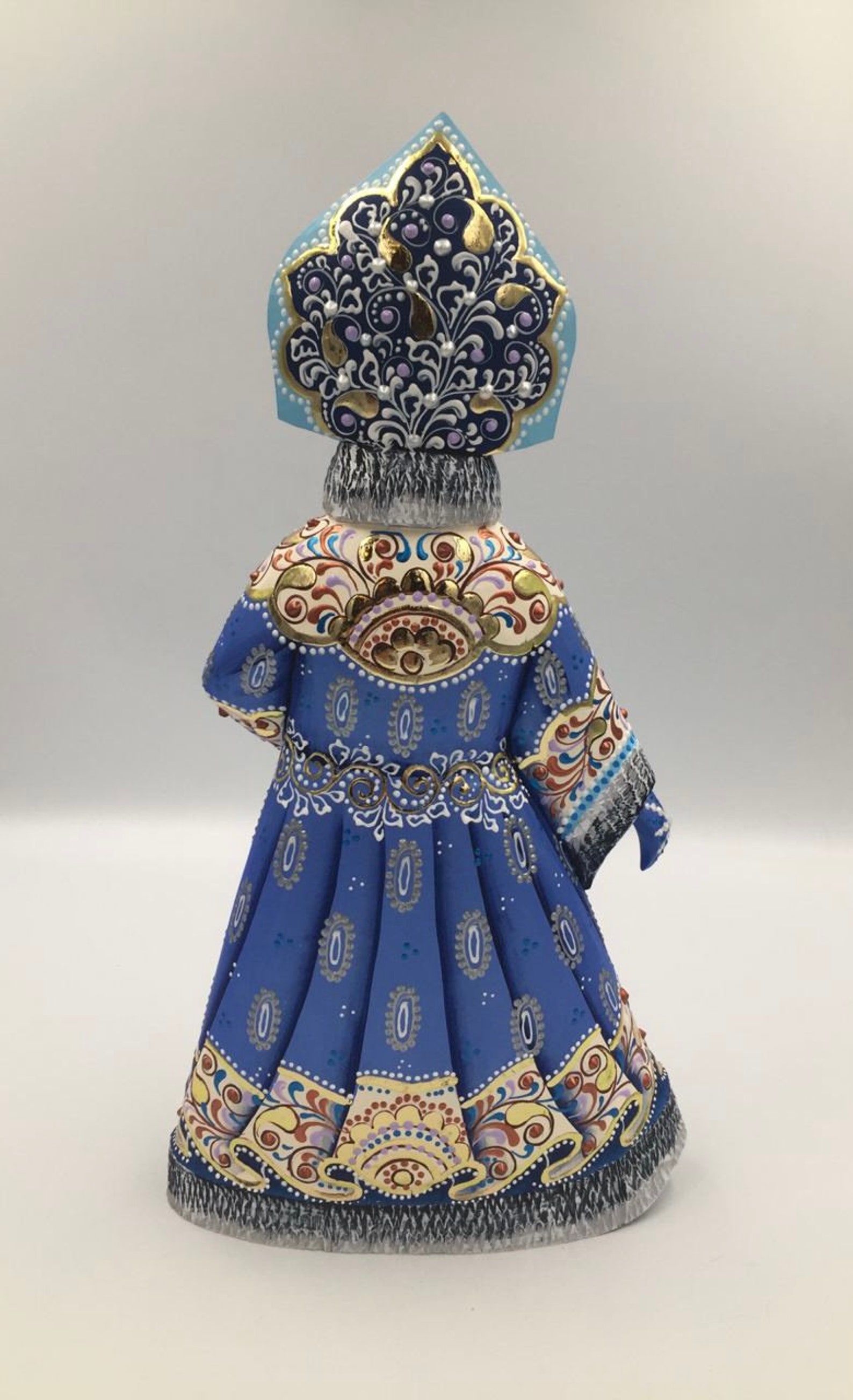 9.8 Carved Wooden Snow Princess Figurine Christmas | Etsy