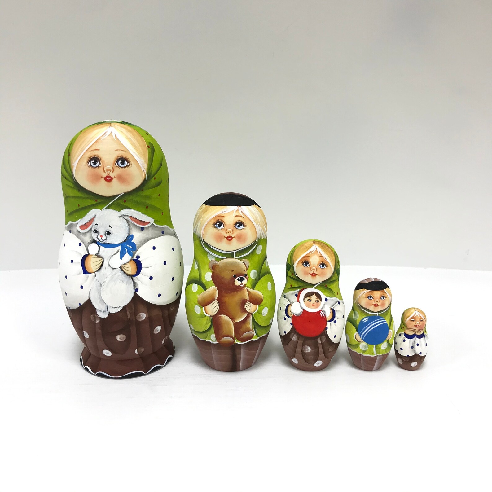 6.3 Easter Christmas Nesting Doll Hand Painted Etsy