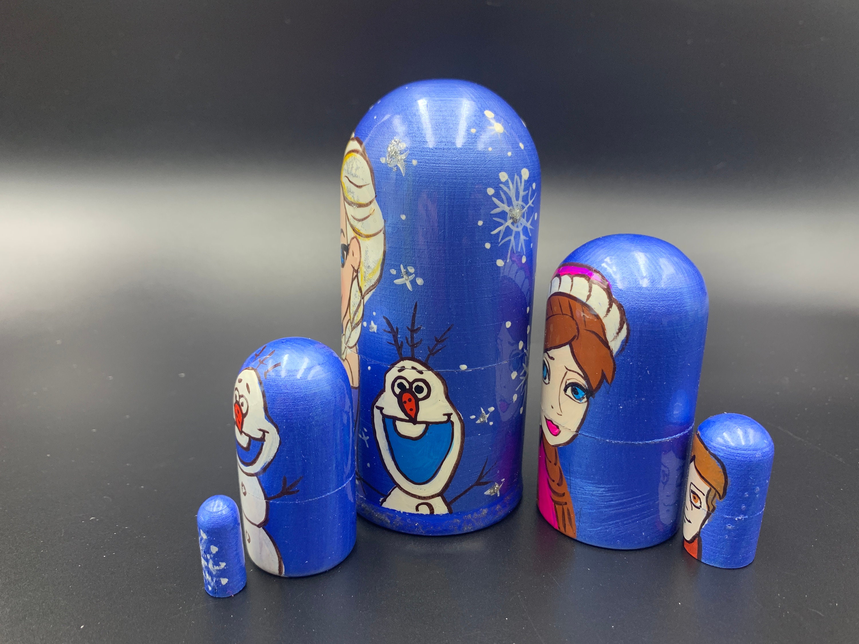 4.5 Cartoon Nesting Doll Painted Doll Kids Room Decor Etsy