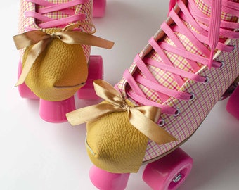 Roller Skate Toe Guards with Ribbon, Leather and Faux Leather Options