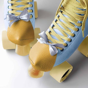 Zehenschützer für Rollschuhe, Schuhkappen mit Band, süßes Rollschuhzubehör, Zehenschutz, Zehenschutzkappen, schwarze Farbe