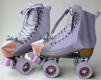 Exclusive Roller skate toe guards. Pink toe caps, toe covers, roller skates accessories, roller skate toe guards with ribbon, cute toe caps