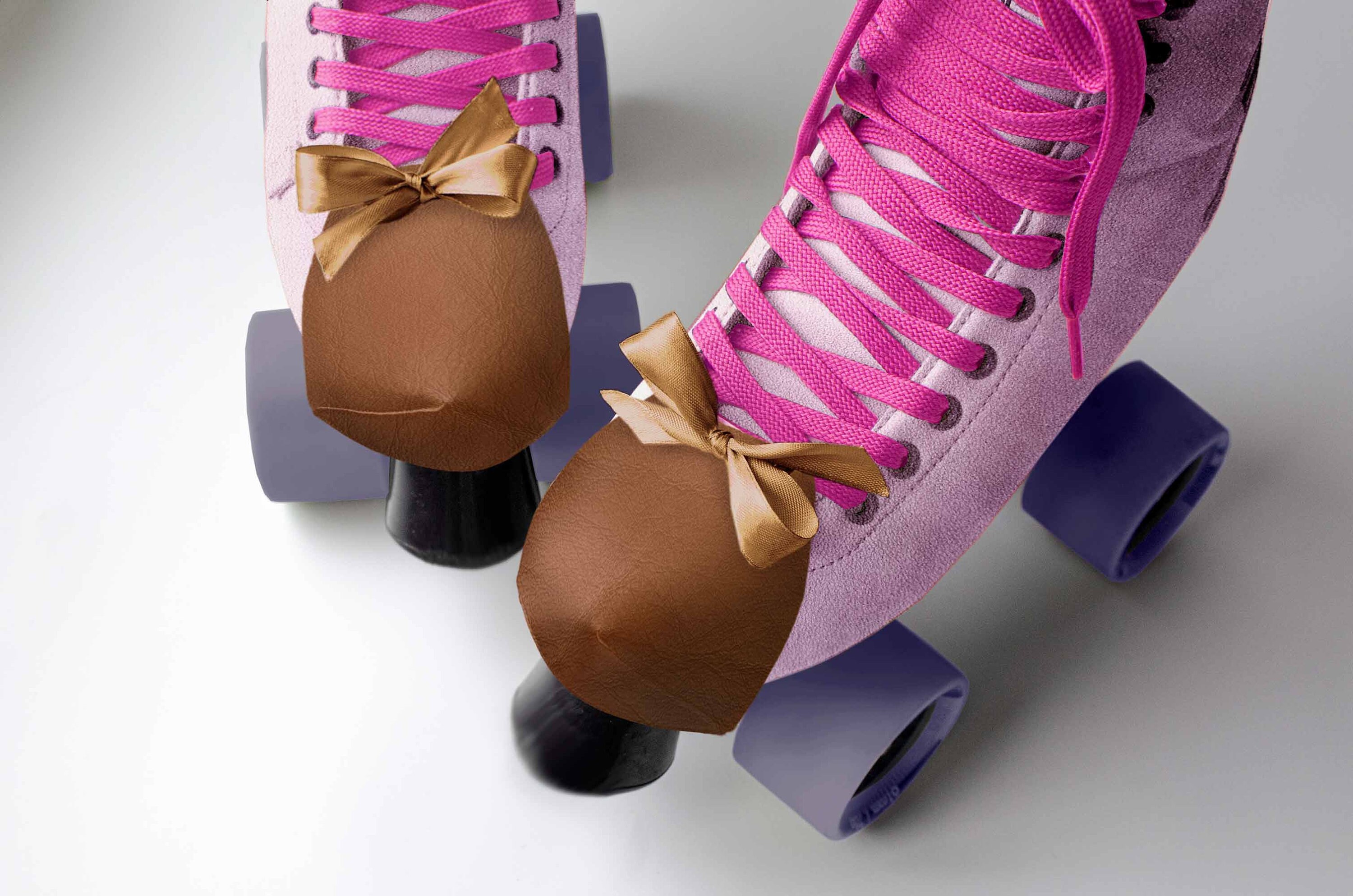Roller skate toe guards, toe caps, toe covers, roller skates accessories, cute roller skate toe guards  with ribbon, cutest toe caps
