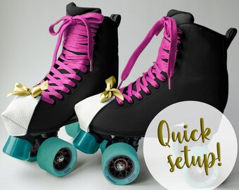 Roller Skate Toe Guards with Ribbon, Faux Leather or Leather