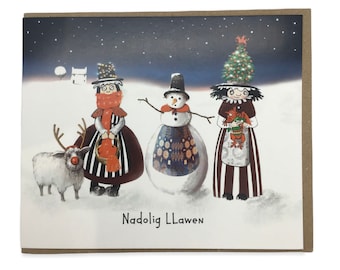 Welsh Ladies 'Nadolig Llawen' Christmas Card