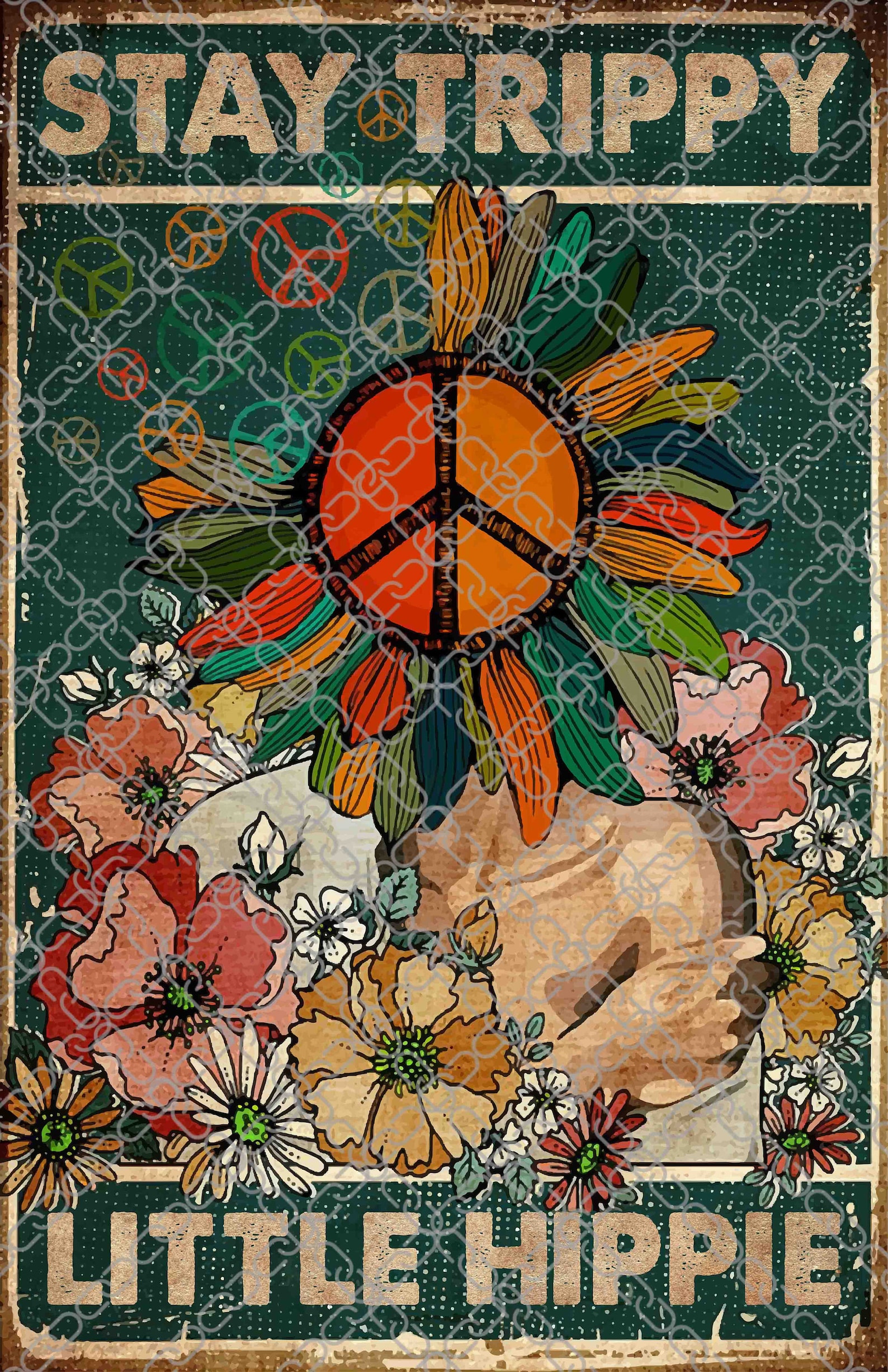 Stay Trippy Little Hippie Poster Hippie Wall Art Boho Etsy