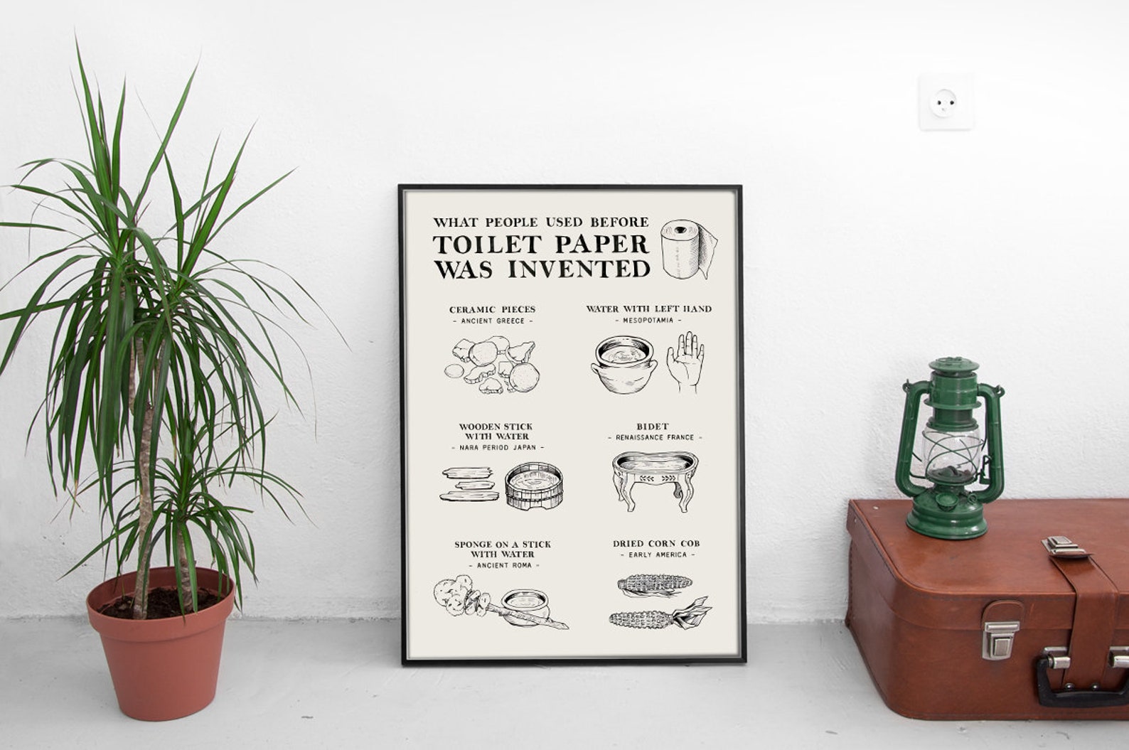 What People Used Before Toilet Paper Was Invented Poster Etsy