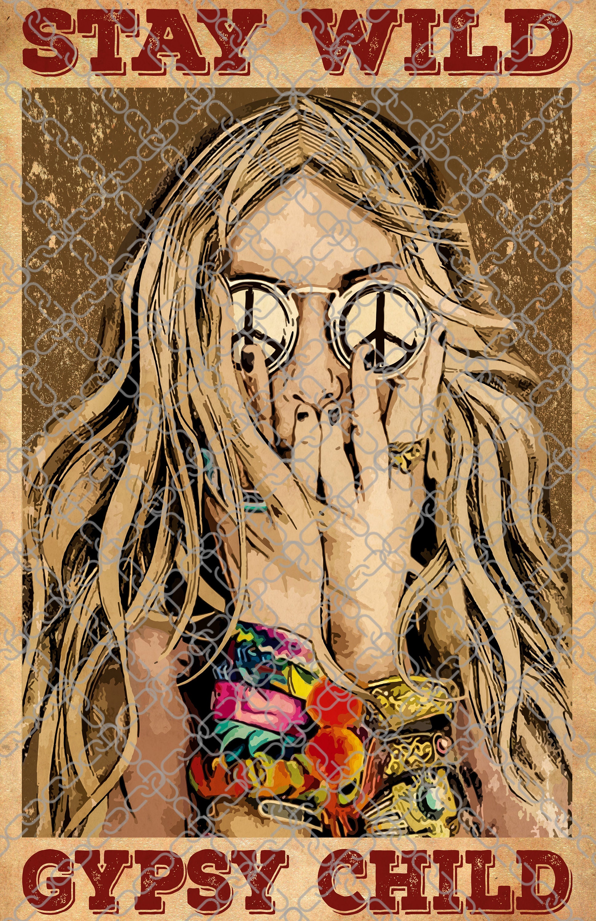 Stay Wild Gypsy Child Poster Hippie Wall Art Boho Poster Etsy