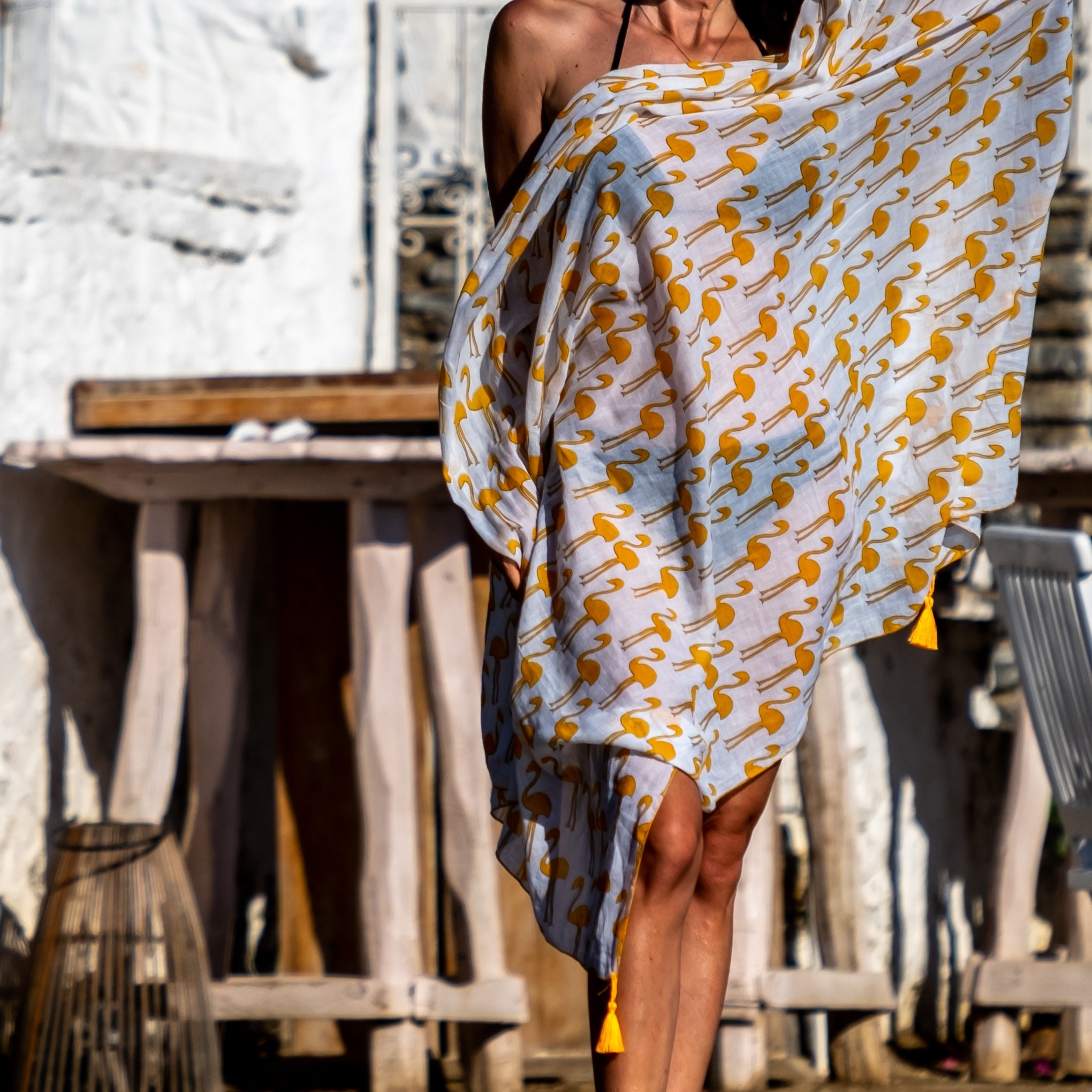 Cotton Sarong With Tassel Long Cotton Sarong Beach Cover  Etsy