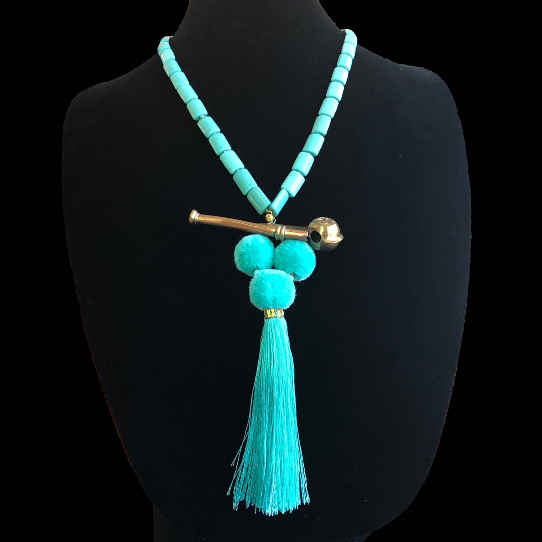 Bosun / Boatswain Whistle Pendant Necklace with Turquoise Etsy.de