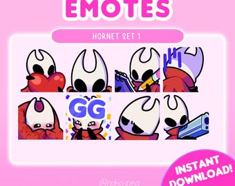 Conjunto de 8 gestos de Hornet para Twitch y Discord