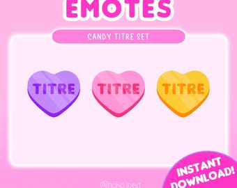 3 gestos del SET de caramelos "TÍTULO" || para streamers de Twitch y Discord