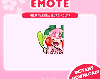 HATSUNE Miku *SAKURA* ¡Emote de Ievan Polkka / Leek para Twitch y Discord!
