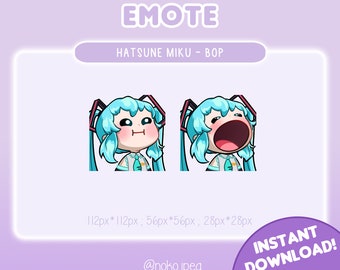 ¡Emoticón HATSUNE Miku BOP para Twitch y Discord!