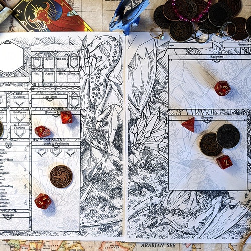 Character Sheet D&D Forest Dnd Accessory Etsy
