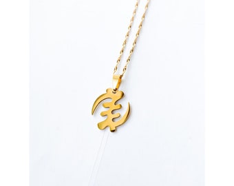 African Adinkra Gye Nyame Necklace - stainless steel