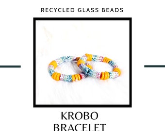 Ahenfo Krobo bracelets, Ghana bracelet, African trade beads, Ghana bracelet, gift for her, gift for him, African bracelet