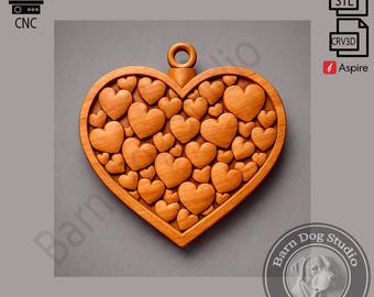 3D STL Design Herz Valentine Ornament (Digitale Datei)