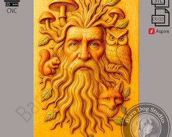 3D STL Design Spirit Man Relief für CNC-Fräser und 3D-Druck