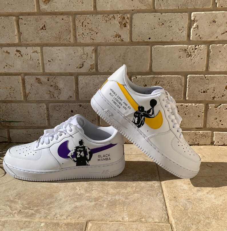 Kobe Bryant custom air force 1 shoes | Etsy