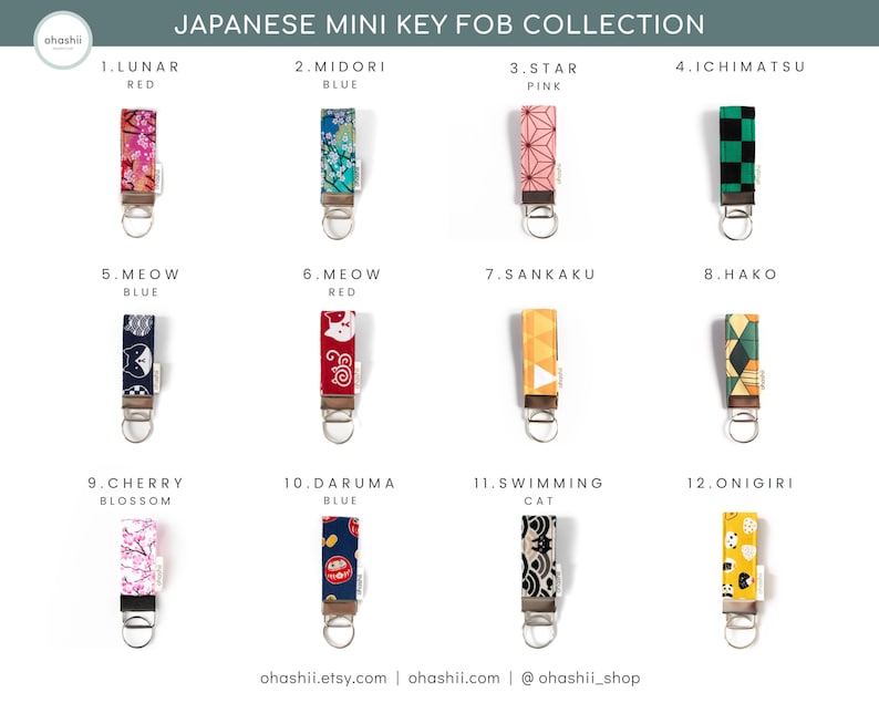 Unik tygnyckelring | Japansk nyckelring för armband | Anime-nyckelring | Japansk present till animeälskare | Söt födelsedagspresent till alla hjärtans dag bild 2