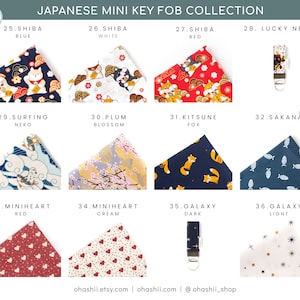 Unik tygnyckelring | Japansk nyckelring för armband | Anime-nyckelring | Japansk present till animeälskare | Söt födelsedagspresent till alla hjärtans dag bild 4