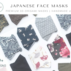 Premium Japanese 3D-Origami Face Covering, Anti-fog, Glasses-Friendly Mask | Breathable, Adjustable Nose Wire, Filter Pocket | UK Handmade