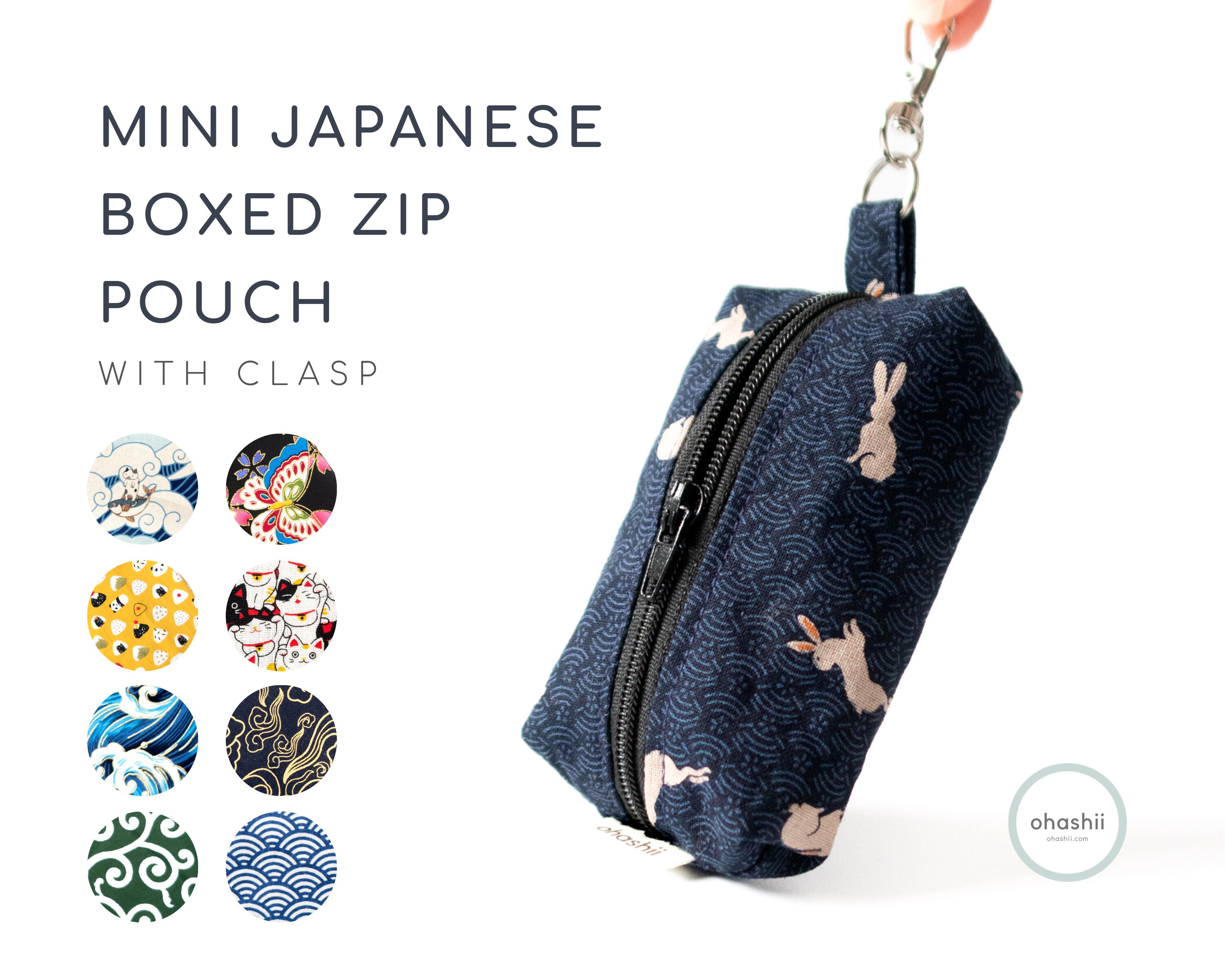 Kanji Zipper Pouches for Sale