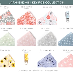 Unik tygnyckelring | Japansk nyckelring för armband | Anime-nyckelring | Japansk present till animeälskare | Söt födelsedagspresent till alla hjärtans dag bild 6