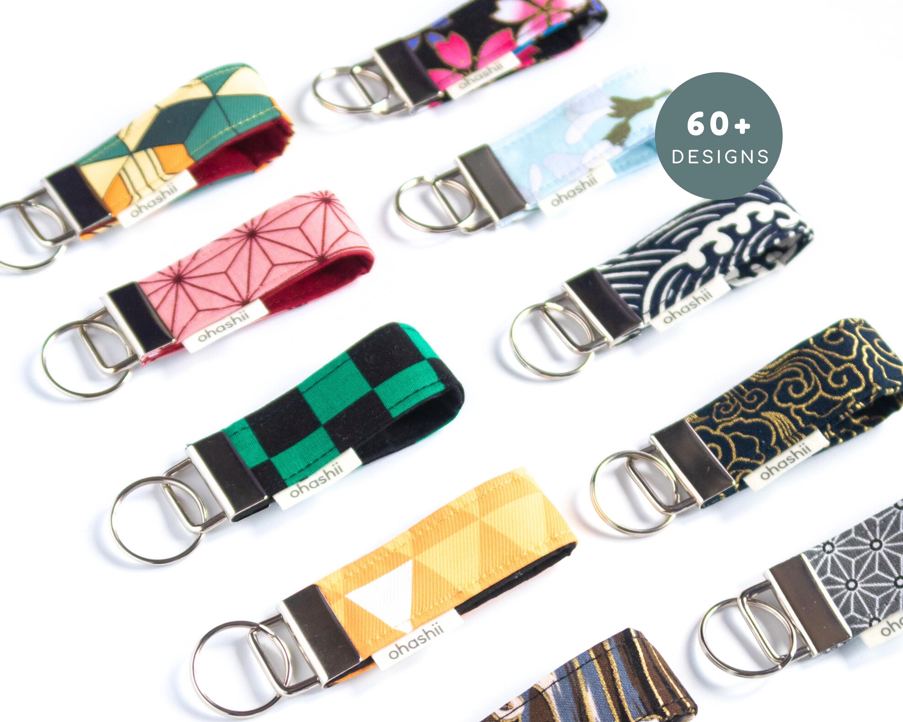 Japanese Key Wristlet | Japanese Fabric Key Rings Wristlet Keychain ...