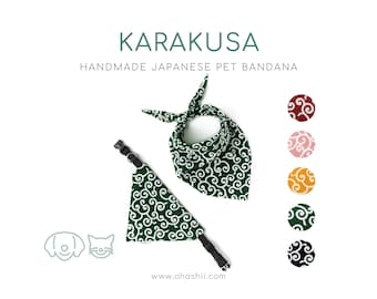 Bandana japonesa para perro Shiba Inu, bandana para perro con cuello tipo Karakusa y bandana para perro con nudo de corbata, regalo lindo para Shiba Inu, bufanda para cachorro Shiba, Reino Unido