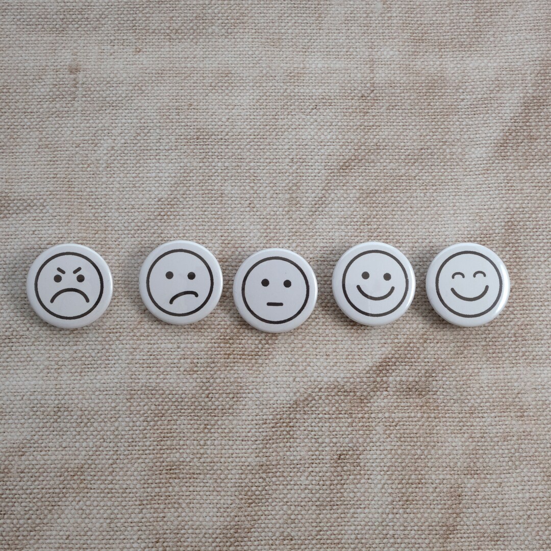 Sentiment Buttons Emotion Ranking Button Badges - Etsy UK