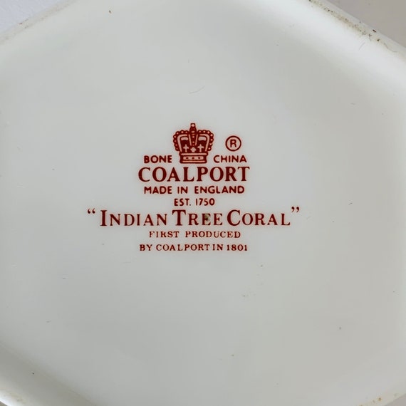 ELEGANT JEWELRY BOX, Coalport Indian Tree Coral S… - image 9