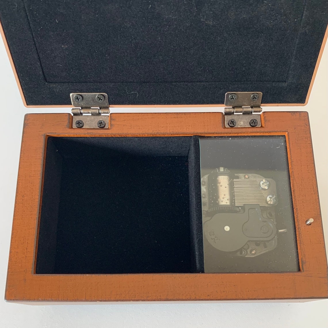 WOOD MUSIC BOX Carson Home Accents Edelweiss Music Jewelry Etsy