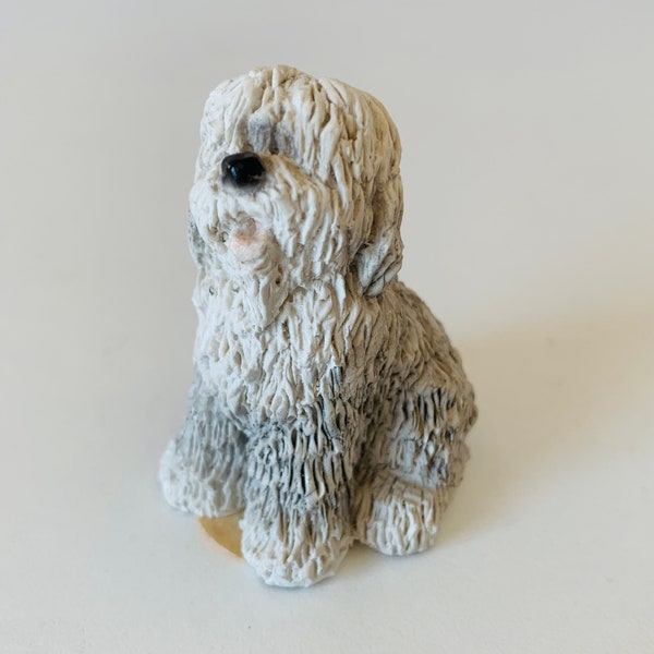 STONE CRITTERS SHEEPDOG Figure, Stone Art Figure, Stone Critters Dog, 2 " H, Sheepdog Lover, Stone Critters Littles Dog Sheepdog Figure