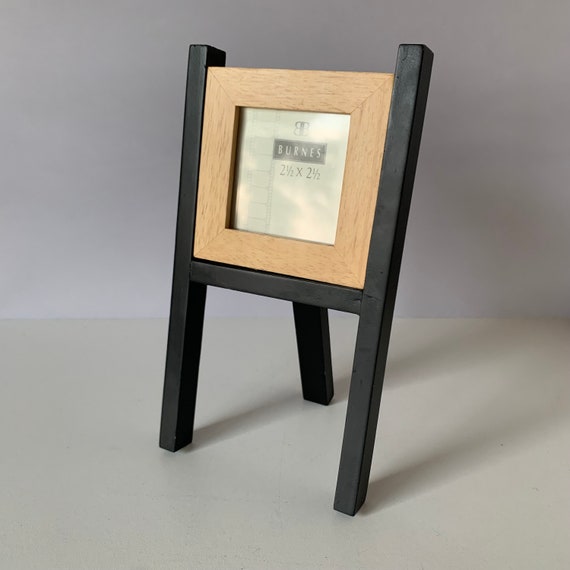 BURNES TRIPOD WOOD Frame, 7 Tall Wood Easel Tripod Picture Frame