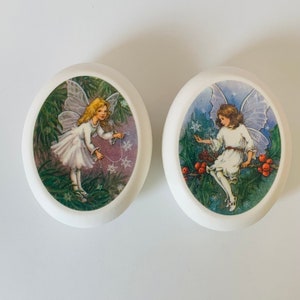 FAIRIES FANTASY SOAPS, Vintage 1984 Avon Enchanted Land Soap Set W 2 Fairies Fantasy Art Soaps, New in Original Box Avon Soaps, Girls Room